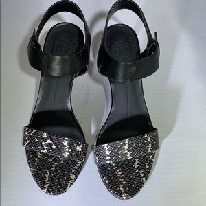 Dolce Vita heels black & snake print leather 8